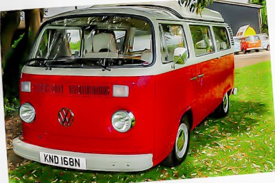 Another G'day Safari deluxe vw camper built to order. repainted in VW Tornado red and vw pastel white