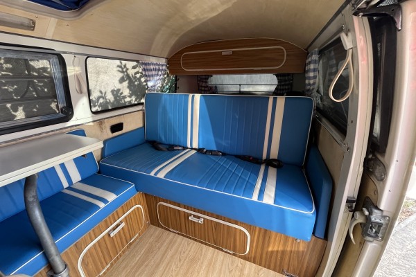 1973 Volkswagen Westfalia &ndash; Restored Rear Seating and Cabinetry
