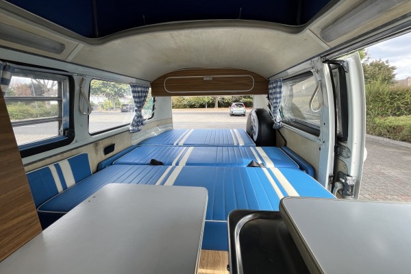 1973 Volkswagen Westfalia &ndash; Bed Viewed from the Kitchen